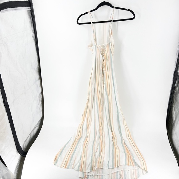 ✅ PRIVACY PLEASE STRIPED MAXI DRESS WITH TIE BACK SIZE X-SMALL - Picture 3 of 5